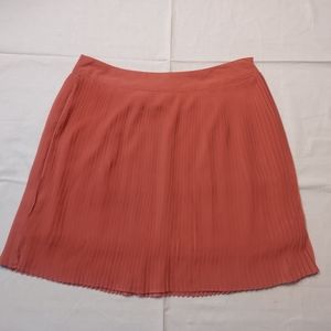 Forever 21 Skirt Women's Small Burnt Orange Color Pleated Side Zipper Mini Skirt